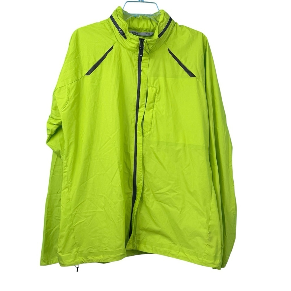 Bright Lime Green Windbreaker Jacket. NWOT - Picture 2 of 9
